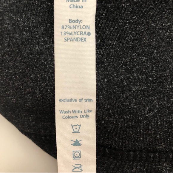 Lululemon Charcoal Black Mesh Panel Stretch Workout Crop Leggings - Picture 9 of 9